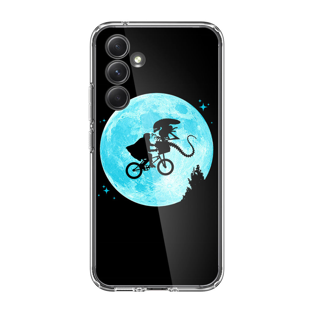 Alien Bike to the Moon Samsung Galaxy A54 5G Case