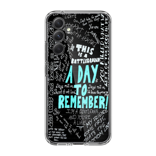 A Day To Remember Quote Samsung Galaxy A54 5G Case