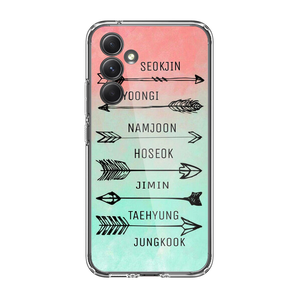 BTS Members Name Samsung Galaxy A54 5G Case